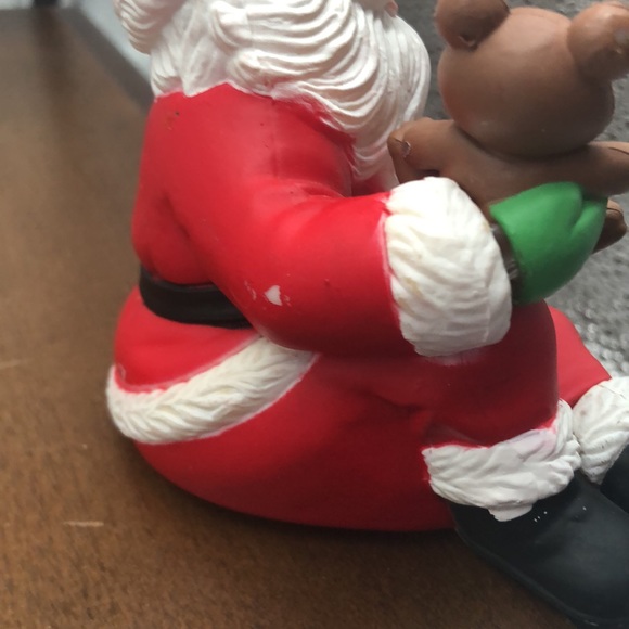 Vtg Christmas Santa Claus Shelf Sitter Hard Plastic 6" - Picture 5 of 6